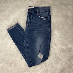 PACSUN High Waisted Ankle Jegging Distressed Jeans